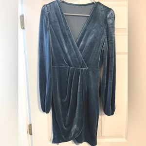 Split hem velvet dress- Size Small